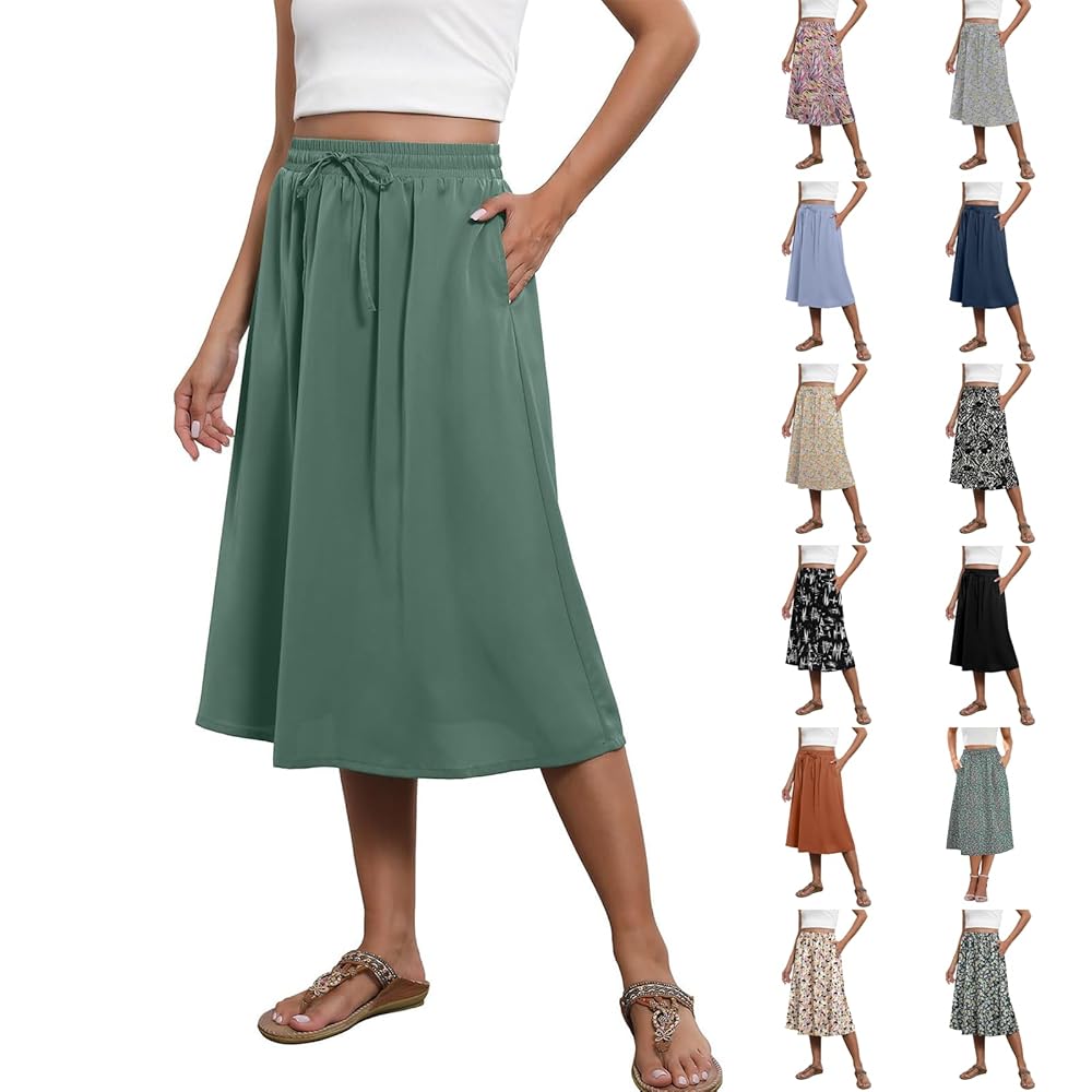 Amazon.com: Floral Skirts for Women Midi Length Women's Midi